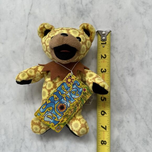 Grateful Dead Sunflower Bean Bear 7" Plush w/ Tag Dancing Bear Liquid Blue - Picture 13 of 13